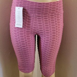 New Junior's Cute Pink capri Tik tok leggings